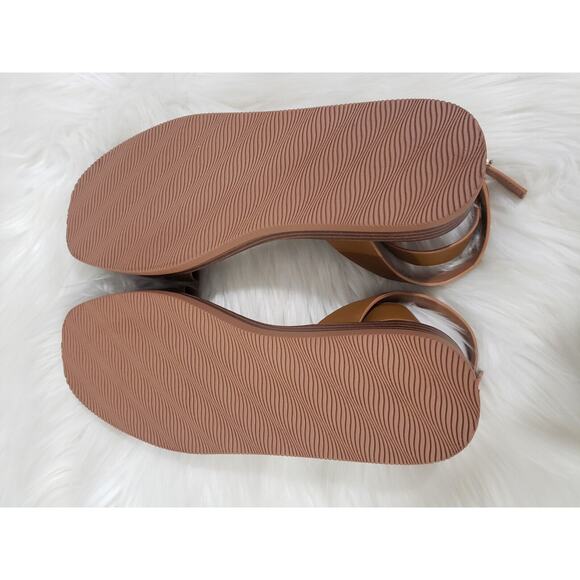 NEW NO BOX Steve Madden Tristian‎ Sandal BROWN Leather Minimalist Old Money - Picture 7 of 8
